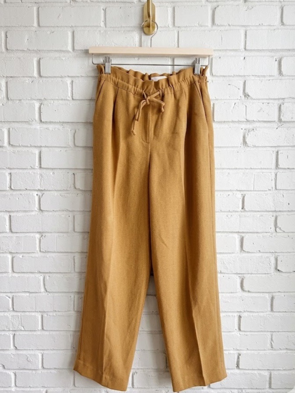 Aritzia Wilfred Kari Pant | Paperbag Waist | Camel Brown | XS